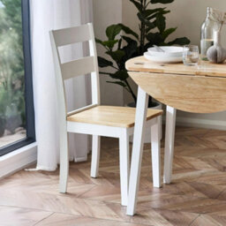 Oakham Westbury Elegant White And Natural Dining Chairs - Set Of 2 - thumbnail 4