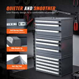 "Vevor 3-Drawer End Mill Cabinet, 29-Compartment For 1/8"" To 1"", Stackable Steel Organizer With Labels" - thumbnail 5
