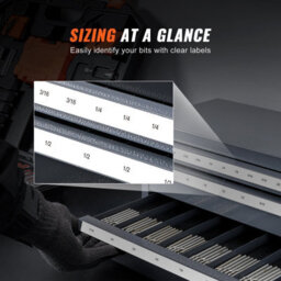 "Vevor 3-Drawer End Mill Cabinet, 29-Compartment For 1/8"" To 1"", Stackable Steel Organizer With Labels" - thumbnail 4