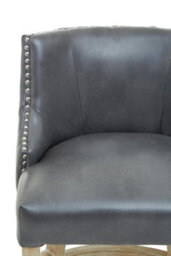 Orsina Grey Bar Stool With Back, Velvet Seat Breakfast Bar Chair, Kitchen Stool With Footrest, Chair For Bar, Home - thumbnail 8