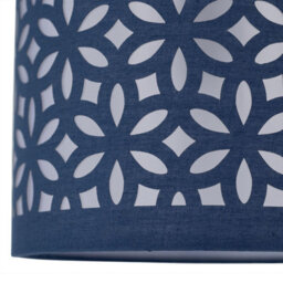 First Choice Lighting Set Of 2 Navy Blue Laser Cut 15.5Cm Table Lamp Shades - thumbnail 6