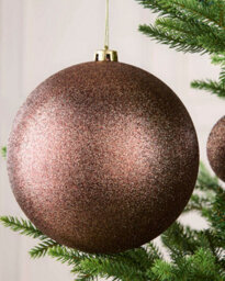 Werchristmas Espresso Extra Large Shatterproof Bauble Glitter 20 Cm - thumbnail 4