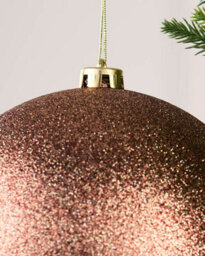 Werchristmas Espresso Extra Large Shatterproof Bauble Glitter 20 Cm - thumbnail 5