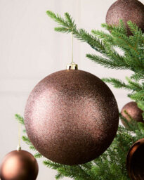Werchristmas Espresso Extra Large Shatterproof Bauble Glitter 20 Cm - thumbnail 3