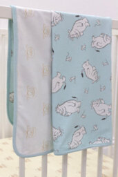 Character World Gruffalo Baby Blanket Reversible Blue White Jersey My First Throw 70Cm X 75Cm - thumbnail 6