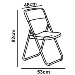 Urbn-Living Urbngarden 82Cm Height Black 6Pcs Rattan Effect Metal Folding Chairs Outdoor Indoor Dining Furniture - thumbnail 5