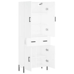 Berkfield Highboard White 69.5X34X180 Cm Engineered Wood - thumbnail 4