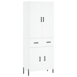 Berkfield Highboard White 69.5X34X180 Cm Engineered Wood - thumbnail 2