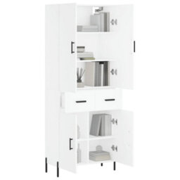 Berkfield Highboard White 69.5X34X180 Cm Engineered Wood - thumbnail 3