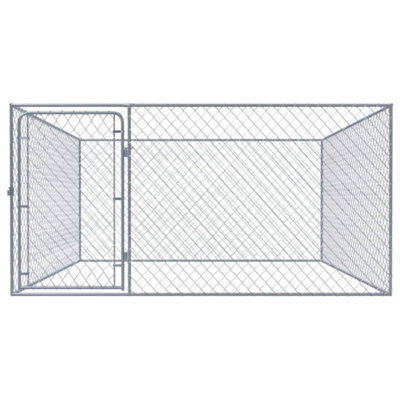 Berkfield Durable Outdoor Dog Kennel Galvanised Steel 2X2X1 M - image 1