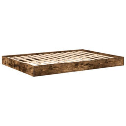 Berkfield With Headboard 2 Pcs Smoked Oak 160 X 200 Cm Engineered Wood - thumbnail 4