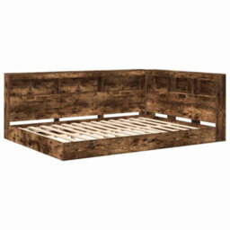 Berkfield With Headboard 2 Pcs Smoked Oak 160 X 200 Cm Engineered Wood - thumbnail 2