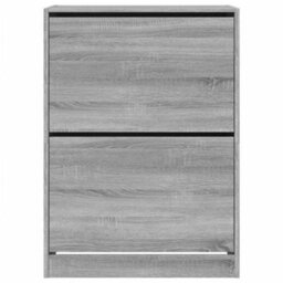 Berkfield Shoe Cabinet With 2 Flip-Drawers Grey Sonoma 80X42X108 Cm - thumbnail 6