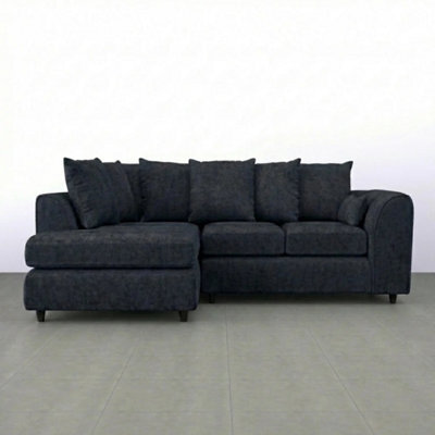 Gamzo Outlet L Shape Sofa Left Hand Facing Beige Firm Seating Couch Strong Wooden Frame Alaska Fabric Corner Sofa - image 1