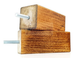 L&F 4X Replacement Furniture Legs Solid Wood 110mm High Sofas Chairs Settee Cabinets Legs M8 Tsp2055 - thumbnail 4