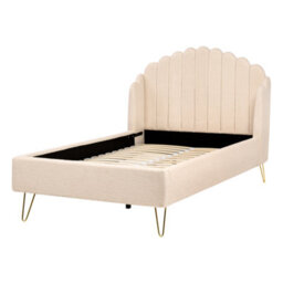 Beliani Bed Boucle Ambillou 120 X 200 Cm (Eu Small Double) Beige - thumbnail 5