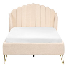 Beliani Bed Boucle Ambillou 120 X 200 Cm (Eu Small Double) Beige - thumbnail 6