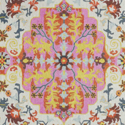Multi Luxurious Traditional Wool Hand Made Easy To Clean Floral Rug For Bedroom Dining Room And Living Room -200Cm X 290Cm - thumbnail 2