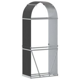 Walplus Log Holder Anthracite 80X45X190 Cm Galvanised Steel - thumbnail 6