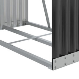 Walplus Log Holder Anthracite 80X45X190 Cm Galvanised Steel - thumbnail 7