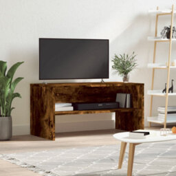 Berkfield Tv Cabinet Smoked Oak 80X40X40 Cm Engineered Wood - thumbnail 1