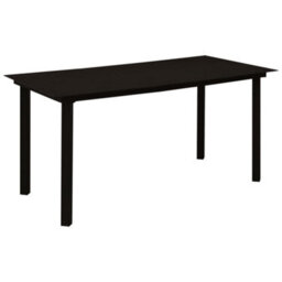 Berkfield 5 Piece Garden Dining Set Cotton Rope And Steel Black - thumbnail 3