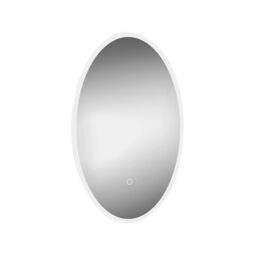 Sensio Aurora Silver Effect Oval Wall-Mounted Bathroom Illuminated Modern Illuminated Mirror (H)80Cm (W)50Cm - thumbnail 2
