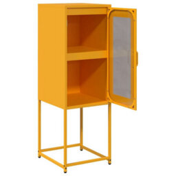 Berkfield Sideboard Mustard Yellow 36X39X107 Cm Cold-Rolled Steel - thumbnail 7