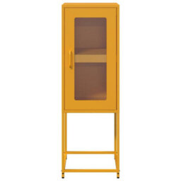 Berkfield Sideboard Mustard Yellow 36X39X107 Cm Cold-Rolled Steel - thumbnail 5