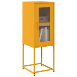 Berkfield Sideboard Mustard Yellow 36X39X107 Cm Cold-Rolled Steel - thumbnail 1