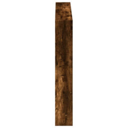 Berkfield Headboard Cabinet With Led Smoked Oak 100X17X102 Cm - thumbnail 7