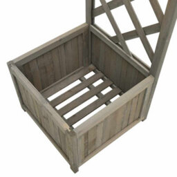 Walplus Garden Pergola With Planter Grey Solid Firwood - thumbnail 6