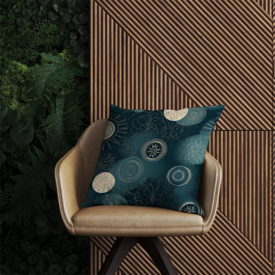 Warren Reed Designer Blue Moon And Sun Outdoor Cushion 60Cm X 60Cm