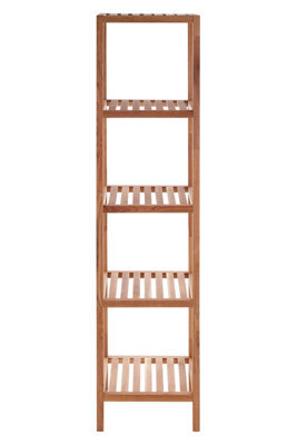 Orsina Arla 5 Tier Walnut Wood Bathroom Shelf Unit - image 1