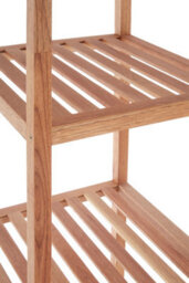 Orsina Arla 5 Tier Walnut Wood Bathroom Shelf Unit - thumbnail 3