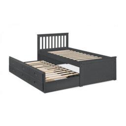 Ashfield Premier Anthracite Day Bed Single 3Ft (90Cm) + Pull Out Bed (Guest Bed) - thumbnail 3