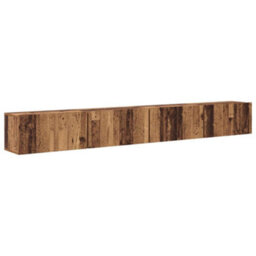 Berkfield Tv Cabinet Wall-Mounted 4 Pcs Old Wood Engineered Wood - thumbnail 2