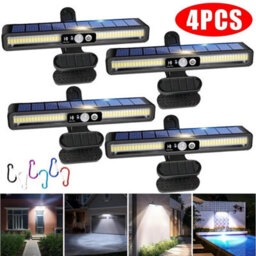 4 Pack Solar Powered Pir Motion Sensor Outdoor Garden Wall Lights - thumbnail 1
