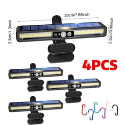 4 Pack Solar Powered Pir Motion Sensor Outdoor Garden Wall Lights - thumbnail 2