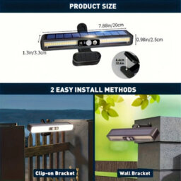 4 Pack Solar Powered Pir Motion Sensor Outdoor Garden Wall Lights - thumbnail 3