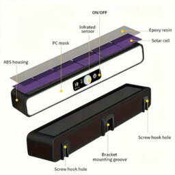 4 Pack Solar Powered Pir Motion Sensor Outdoor Garden Wall Lights - thumbnail 4
