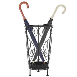 Vidaxl Umbrella Stand Vintage Style Metal 26X46 Cm Black - thumbnail 3