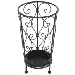 Vidaxl Umbrella Stand Vintage Style Metal 26X46 Cm Black - thumbnail 2