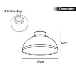 Retro Yellow Metal Easy Fit Ceiling Light Shade (D)29Cm Pendant Hanging Lamp Shades - thumbnail 3