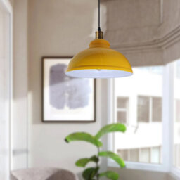 Retro Yellow Metal Easy Fit Ceiling Light Shade (D)29Cm Pendant Hanging Lamp Shades - thumbnail 2