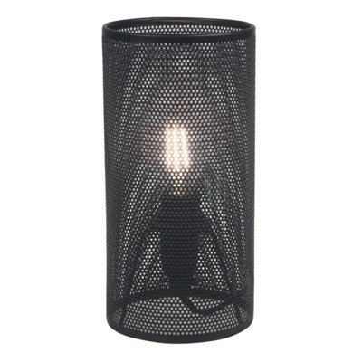 First Choice Lighting Troy - Black Mesh 20Cm Table Lamp - image 1
