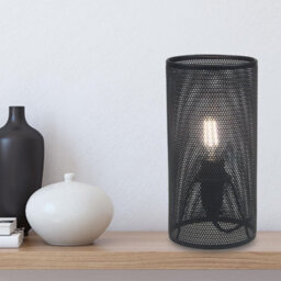 First Choice Lighting Troy - Black Mesh 20Cm Table Lamp - thumbnail 3