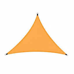 Yellow 6X6X6M Triangular Shade Sail Foldable - thumbnail 1