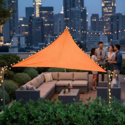 Yellow 6X6X6M Triangular Shade Sail Foldable - thumbnail 5
