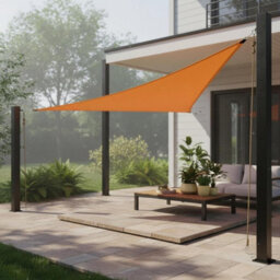 Yellow 6X6X6M Triangular Shade Sail Foldable - thumbnail 2